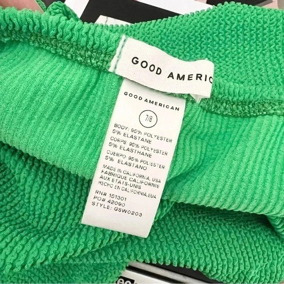 NWT Good American Summer Green Always Fits Swim Miniskirt, Size 7/8 (4XL-5XL) - Picture 6 of 10